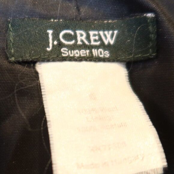 JCREW Super 110s 100% wool blazer black tailored suit jacket old money 6 flaw - Picture 6 of 11